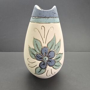 Vtg Pottery Signed Sioux Native American Bullet Vase - 7.5" READ